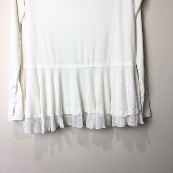 Free People Tangerine Tee Ivory Thumb Hole NWT - Picture 5 of 8